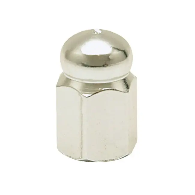 Trik Tropz Valve Stem Caps Alloy Hex Domed Zilver Korting
