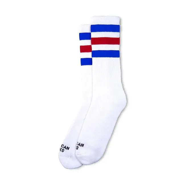 American Socks Mid High American Pride II Blauw/Rood Laatste Versie