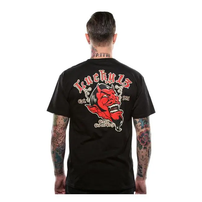 Lucky 13 Vet, gas en glorie T-shirt Zwart S Populair