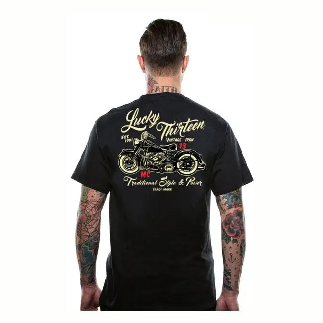 Lucky 13 Vintage strijkijzer T-shirt Black / S Veilige Betaling