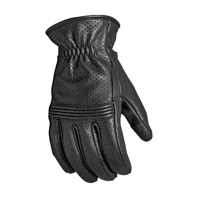 Premium Roland Sands Wellington Motorcycle Leren Handschoenen Black / S