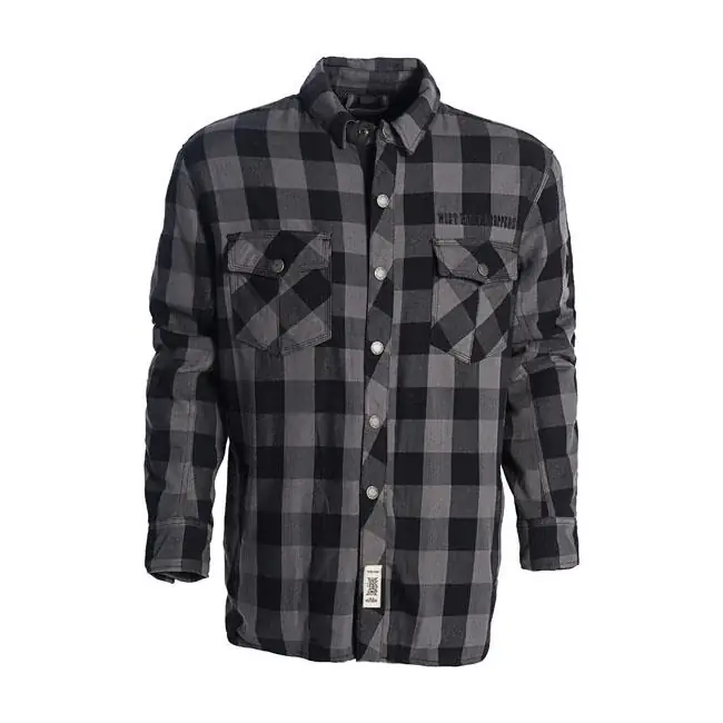 Flitsaanbieding West Coast Choppers Dominator Motorfiets Rijden Flanellen Overhemd Gray/Black / S