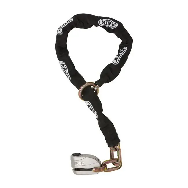 Abus 8008 Schijfslot & 12KS120 Zwarte Lus Ketting Snelle Levering