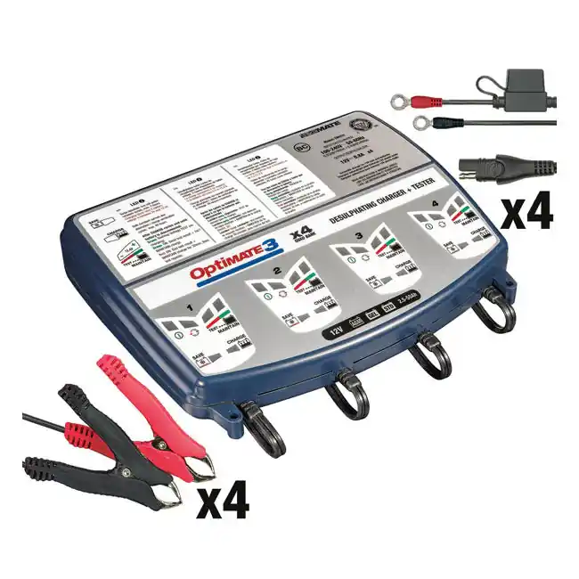 Direct Beschikbaar TecMate Optimate 3 X 4-banks 12V acculader