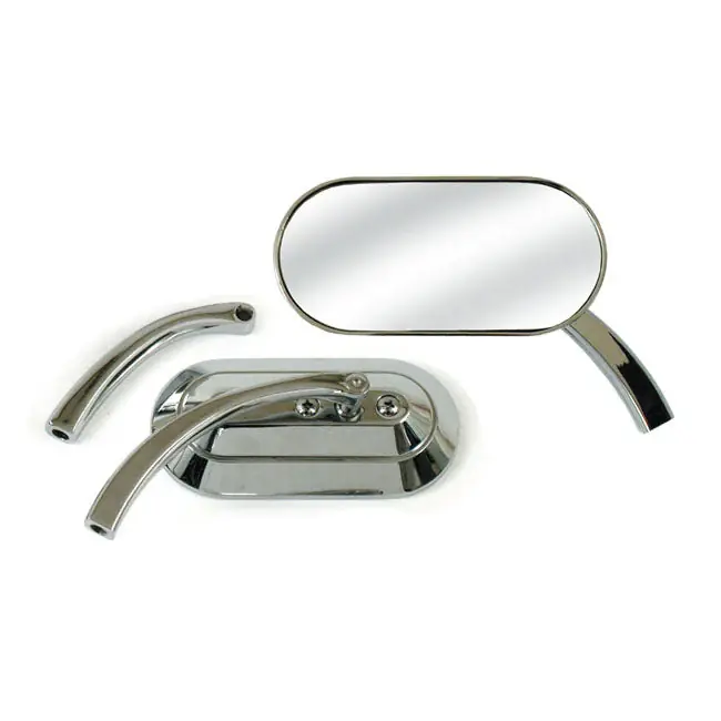 Aangepaste ovale spiegel chroom M10 Actieprijs