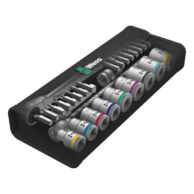 Wera Zyklop Metalen Ratel Schakelset 3/8" Aandrijving 29-delig VS Maten Aanbieding