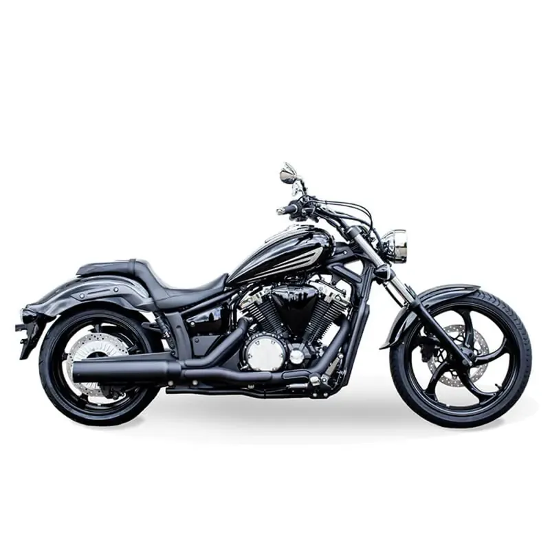 Seizoensaanbieding Miller Desperado Euro 3 Slip-On Geluiddemper voor Yamaha 15-16 XVS 1300 Custom / Matte Black / Straight Polished
