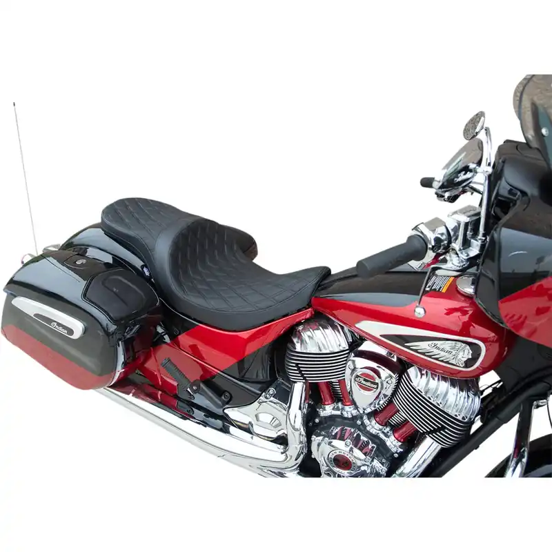 Express Levering Drag Specialties Laag profiel Touring Zadel voor Indian 14-24 Chief Classic / Vintage / Dark Horse / Diamond Black