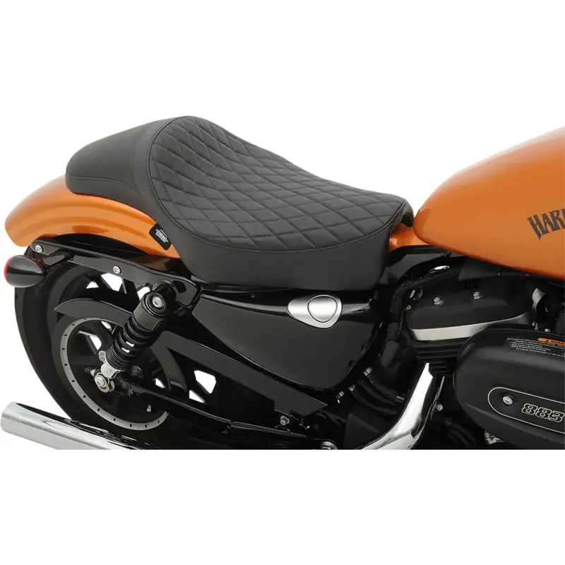 Drag Specialties Predator Extended Reach-zadel voor Harley 04-22 XL Sportster / Black Seizoensaanbieding