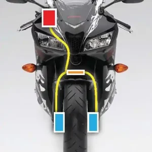 Bestseller HEL remleidingen Yamaha SRX600 1986-1991 S voorzijde