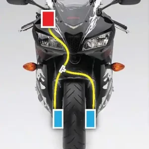 Dagaanbieding HEL remleidingen Suzuki DL 1000 V-Strom 2002-2009 S voorzijde