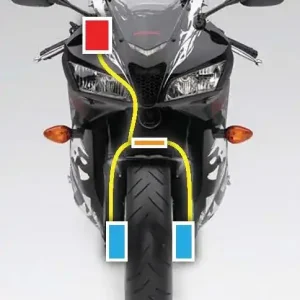 Beste Prijs HEL remleidingen Kawasaki GPZ900 R 1990-1995 S voorzijde